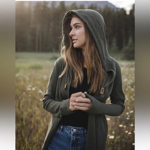 TenTree Treewaffle Ivy Cardigan- Olive Green S